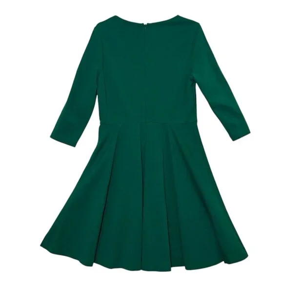 Boden Women’s Ponte Dress Size 10 R Green Lined 3/4 Sleeves Stretch Christmas - Picture 3 of 12
